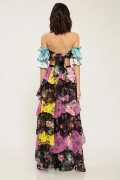 Our butterfly chiffon floral print skirt set offers a timelessly elegant look with a groundbreaking edge. The off-shoulder crop top and beautiful floral print maxi skirt make for a stunning and sophisticated ensemble. Top Off shoulder top Self tie straps Lining Gorgeous embroidery Fabric; 100% Polyester Skirt Invisible zipper in the left Maxi length Lining Gorgeous embroidery Fabric; 100% Polyester Multicolor Summer Party Maxi Skirt, Summer Party Multicolor Maxi Skirt, Multicolor Flowy Maxi Dress For Party, Chic Multicolor Floral Maxi Skirt, Party Multicolor Floral Print Maxi Skirt, Bohemian Multicolor Party Maxi Skirt, Party Floral Print Multicolor Maxi Skirt, Bohemian Multicolor Maxi Skirt For Party, Chic Multicolor Floral Print Maxi Skirt