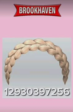 an image of a large braid on top of a pink background