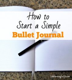 how to start a simple bullet journal Bullet Journal Simple, Love Learning, Dot Journals