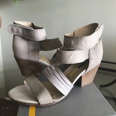 Manas Taupe Leather Sandal With Ankle Strap/Snap Closure. Very Nice Quality Shoe. This Brand Often Carried By Free People. Super Comfortable! Brand New W/Box Taupe Leather, Women's Shoes Sandals, Leather Sandals, Snap Closure, Ankle Strap, Shoes Sandals, Free People, Women Shoes, Sandals