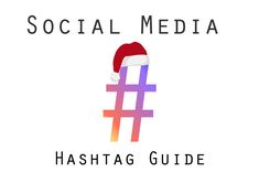 the hash logo for social media hashtag guide, with a santa hat on top