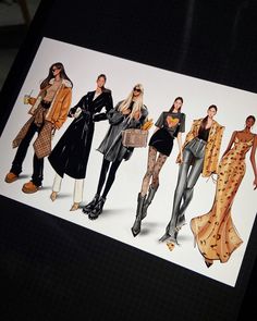 an image of women in different outfits on a piece of paper