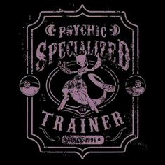 the logo for psychic spellied trainer, which is also used as a t - shirt