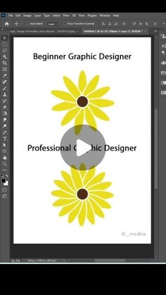 a video screen showing how to use graphic designer