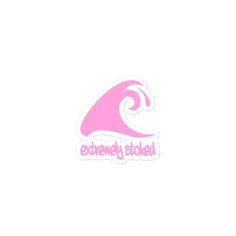 Extremely Stoked Pink Epic Wave Surf Sticker - Extremely Stoked Wave Surf, Surf Stickers, Flower Sheets, Throw Pillow Styling, Beach Lifestyle, Surfing Waves, Surf Style, Hawaiian Style, Hawaiian Print