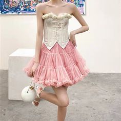 Details:    25%     OFF All Site Promo Now. Plus     Extra10% OFF     1st Order. Free Shipping $60. Free Exchange & Easy Returns.     ·    The     Pink Tulle Layered Ballet Tulle Pettiskirts     features multi layered, adjustable waistband for elastic waist fitting,     puffy petticoat, shiny block bow knot and Fitted in all the right places.     ·    Women's Tulle Lolita Petticoat Skirt  is     classic for trips, clubs, parties, ballet, dances and costume underskirts.    Material: 80% Spandex & Balletcore Mini Corset Dress With Ruffles, Summer Costume Party Crinoline Petticoat, Summer Crinoline Petticoat For Costume Party, Pink Ruffled Corset For Spring, Spring Pink Corset With Ruffles, Spring Pink Ruffled Corset, Vintage Ruffled Corset Dress For Spring, Spring Vintage Corset Dress With Ruffles, Spring Crinoline Skirt For Costume Party