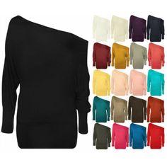 Trendy Fashion Womens BATWING plus size baggy top jumper jersey ladies long sleeve plain uk8-26, Fashion Womens Dresses Baggy Jumpers, Baggy Tops, Batwing Top, Plain Tops, Women Tunic Tops, Body Dress, Celebrity Dresses, Batwing Sleeve, Top Dress