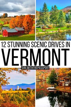 12 Stunning Scenic Drives in Vermont to Take this Fall! Scenic Drives In Vermont, Summer Vermont, Vermont Trip, Vermont Photography, Vermont Travel, Vermont Vacation, Vermont Fall, Scenic Byway, Fall Travel