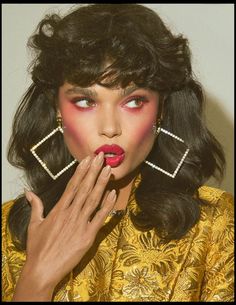 Emily Soto, 80s Makeup, 80s Disco, Disco Fashion, 80s Style, Editorial Makeup, Red Lipstick