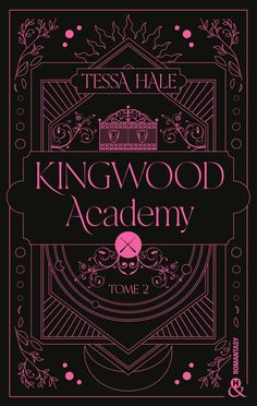 the poster for kingwood academy, featuring an image of a skull in pink and black