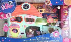 the littlest pet shop playset is in its box and has lots of accessories