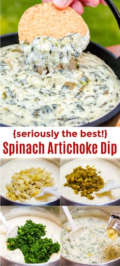 spinach artichoke dip is an easy and delicious appetizer