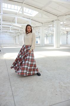 Elegant high waisted plaid skirt made of wool mix available in many patterns and a wide range of sizes. ◈ Stylish and chic fashion is our shared dream! You can be sure that this piece is made with a lot of love and craftsmanship. ◈ S I Z I N G ◈ This item is available from XS to 4XL. Please, have a look at my Size Chart below before placing your order. ◈ D E L I V E R Y ◈ This item will be shipped in up to 5 days after your order was placed. We ship with a standard post or Express courier depend Edwardian Walking Skirt, High Waisted Plaid Skirt, Walking Skirt, Winter Maxi, Christmas Skirt, Maxi Skirt Outfits, Plus Size Skirts, Plaid Skirts, Wool Plaid