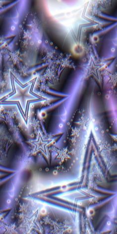 an abstract background with stars and bubbles in blue, pink, purple and white colors