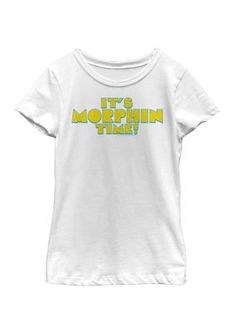 Power Rangers Girls 4-6X Morphin Time Graphic T-Shirt. Go go Power Rangers! It's time for an officially licensed Fifth Sun Power Rangers t-shirt! Power Rangers Quotes, Power Rangers T Shirt, Time Graphic, Accessories Editorial, Sun Power, Go Go Power Rangers, Slim Fit Shorts