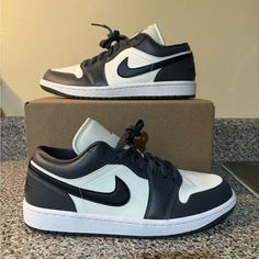 Nike Air Jordan 1 Low Dark Grey Sail Off Noir Women’s Size 9.5 Dc0774-102 Men 8 Nike Air Jordan 1 Low Wolf Grey, Gray Low-top Jordan Shoes For Light Sports, Air Jordan Low Gray, Jordan 1 Low Vintage Stealth Grey, Jordan 1 Low Black White Grey, Jordan Grey, Nike Air Jordan 1 Low, Nike Air Jordan 1, Womens Jordans