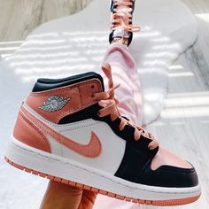 Nike Air Jordan 1 Mid Sneakers New With Box Size 4y- Women’s 5.5 Size 5.5y - Women’s 7 Trendy Nike Custom High-top Sneakers, Mid Sneakers, Shoes Nike Air, Nike Air Jordan 1 Mid, Shoes Outfit Fashion, Shoes Outfit, Fresh Shoes, Nike Air Jordan 1, Air Jordan 1 Mid