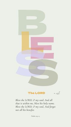 the bible verse with colorful letters