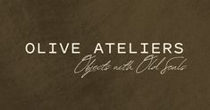 the olive ateliers logo is shown in white ink