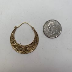 "These medium sized hoop earrings are super lightweight. Great for all occasions. Approx 1.5\" diameter (3.8cm) One side is overlayed with the spiral design and the other plain Brass, wire is 20 gauge, half-hard brass or Silver-Plated, wire is 20 gauge, half-hard 925 sterling silver" Small Hoop Metal Wrap Earrings, Wire Wrapped Brass Hoop Jewelry, Bronze Brass Hoop Earrings With Ear Wire, Bronze Ear Wire Hoop Earrings In Brass, Festival Brass Wire Wrapped Hoop Earrings, Bronze Brass Wire Wrapped Hoop Earrings, Bronze Wire Wrapped Hoop Earrings, Gold Spiral Wire Wrapped Hoop Earrings, Nickel-free Small Metal Hoop Earrings