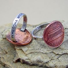 Penny Jewelry, Penny For Your Thoughts, Christmas Jewelry Diy, Thrifty Diy, Diy Jewellery Designs, Metalwork Jewelry, A Penny, Diy Schmuck