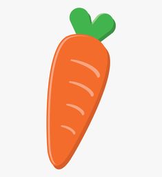 an orange carrot with green tops on a white background