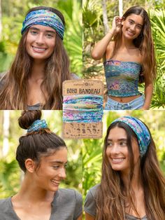 Full Boho Bandeau® Headband - Blue Watercolor Patchwork Natural Life Tube Top Outfit, Boho Bandeau Top, Natural Life Bandeau Top, Bandeau Headband, Boho Headbands, Hippie Headband, Headband Fits, Summer Wishlist, Boho Bandeau