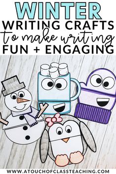 winter writing crafts for kids to make with fun and engaging