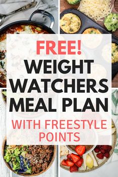 Weight Watchers Meal Plans - Slender Kitchen Weight Watchers Meal Plan, Ww Meal Plan, Breakfast Low Carb, Free Meal Plans, Free Weight