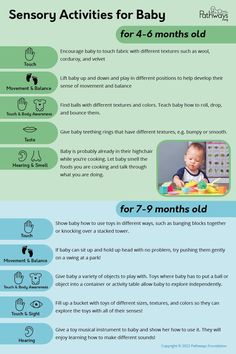 an info sheet describing the benefits of baby toys