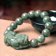 Check out Quality4Less Exotic Natural Jade Lucky Pixiu Bracelet , the latest item I added on eBay! #eBay #eBaySeller Round Jade Bracelets For Good Luck, Luxury Jade Bracelet, Multicolor Jade Spiritual Bracelets, Jade Beads For Jewelry Making, 8mm, Pixiu Bracelet, Spiritual Polished Jade Beads, Green Color Schemes, Jade Bracelet, Natural Jade