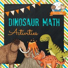 an image of a children's book cover with dinosaurs and other animals on it