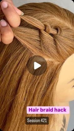 Kittu Sen on Instagram Easy Braided Hairstyles Medium Hair, Braided Hair Designs, Sporty Updos For Long Hair, How To Braid My Own Hair, Knot Braids Hairstyles, Crazy Braids Hairstyles, Hair Styles Step By Step Easy, Hair Braid Hacks, Long Length Hair Styles