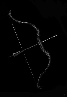 a black and white photo with an arrow in the middle, on a dark background