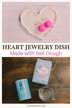 heart jewelry dish made with salt dough