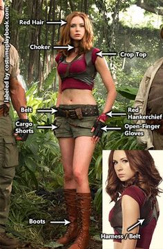 an image of a woman in the jungle with her name on it and description to describe