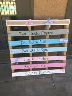 Pinterest | Gender reveal party theme, Gender reveal party decorations ... Baby Reveal Food Ideas, Gender Reveal Party Food, Reveal Party Games, Baby Gender Reveal Party Decorations