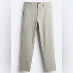 Men’s Slim Fit Pants Of Bi-Stretch Fabric. Front Pockets And Buttoned Back Welt Pockets. Front Zip And Button Closure. 63% Polyester 31% Viscose 6% Elastane Zara Casual Straight Dress Pants, Zara Casual Straight Leg Dress Pants, Zara Casual Ankle-length Dress Pants, Casual Tailored Ankle-length Chinos, Casual Straight Chinos By Zara, Zara Pants With Welt Pockets For Business Casual, Tailored Ankle-length Casual Chinos, Casual Zara Straight Chinos, Zara Casual Straight Chinos