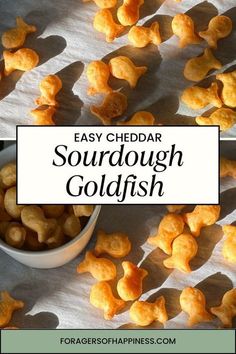 easy cheddar sourdough goldfish is an easy snack that's ready to be eaten