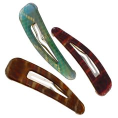 PRICES MAY VARY. 3.25 Inch set of 3 Snakes assorted colors Snap hair clips. Hair fashion snap hair clip barrette beauty accessory for womens. Ladies metal snap pins clamp with super strong solid grip for thick or fine, long and shorter hair. Perfect for creating easy hairstyles; to secure a section of long to medium hair types, or clip back hair to keep them away from your face, holding your hair securely and tightly in place without any discomfort French barrettes for girls, French hair clips g Hair Clips Hairstyles, Face Holding, Hair Slides, Shorter Hair, Pin Hair, Clip Hairstyles, French Hair, Hair Slide, French Barrette