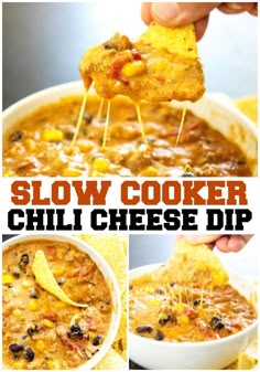 this slow cooker chili cheese dip is the perfect appetizer