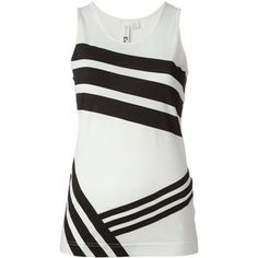 Y-3 stripe detail tank Tank Tops Black, Vests For Women, Black And White Top, No Closet, Vest Designs, Black And White Tops, Tops Black, Tank Top Designs