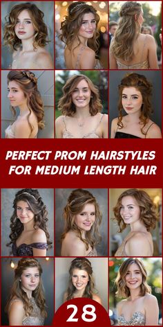 Hairdos For Medium Hair, Trendy Prom Hairstyles, Prom Hairstyles For Medium Hair, Prom Hairdos, Hairstyle For Prom, Curly Prom Hair, Medium Short Haircuts, Prom Hair Medium, Womens Haircuts Medium