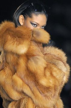 Concept Moodboard, Big Fur Coat, Chanel Iman, The Cardigans, Fabulous Furs, Haikou, Fox Fur Coat, Fur Fashion, Red Fox