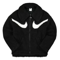 Nike Women's Sportswear Nsw Swoosh Sherpa Jacket Black White Dd5620-010 Size M Color: Black/White Women's Size Medium Style Code: Dd5620-010 Brand New With Tags. See Pictures For More Details. Feel Free To Ask Us Any Questions. Nike Swoosh Jacket, Women's Sportswear, Teddy Jacket, Nike Swoosh, Sherpa Jacket, Sportswear Women, Black Nikes, Nike Jacket, Nike Women