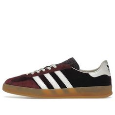 adidas Gazelle x Gucci 'Burgundy Velvet' 707848-9STU0-6160 (SNKR/Skate/Low Top) Adidas X Gucci, Burgundy Sneakers, Gucci Adidas, Burgundy Velvet, Adidas X, Adidas Gazelle, Affordable Luxury, Low Top, Adidas