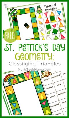 the st patrick's day game is shown in this free printable activity for kids