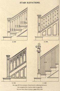 stairs and stairs are shown in this drawing from the early 1900's or early 1970's