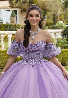 Vizcaya by Morilee Quinceanera dress Purple Dress With Fitted Bodice For Quinceanera, Purple Ball Gown For Spring, Purple Ball Gown Dresses For Spring, Spring Purple Ball Gown Dress, Elegant Spring Quinceanera Dresses, Quinceanera Dresses Lavender, Quinceanera Dresses Damas, Mint Quinceanera Dresses, Damas Dresses