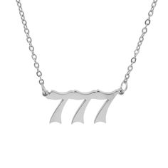 PRICES MAY VARY. 777 Angel Number Necklace: A spiritual realignment is aboutto occur - tap into your talentsgifted by nature. Non-tarnish & Hypoallergenic: 18k gold plated over high quality stainless steel.lead and nickel free.not faded. will not turn your skin green or red or itchy. Dimesions: Pendant Size: 1.02"x 0.47" , Necklace chain Length: 16"+2", Each pendant is polished carefully in a smooth edge. very comfortable to wear Material: Made of high quality stainless steel, shiny mirror finis 111 222 333 444 555, Angel Number Necklace, Number Necklace, Dainty Choker, Basic Jewelry, Necklace Chain Lengths, Angel Number, Birthday Jewelry Gift, Minimalist Jewelry